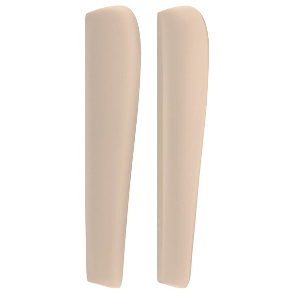 vidaXL Hoofdbord met randen 83x23x118/128 cm kunstleer cappuccinokleur