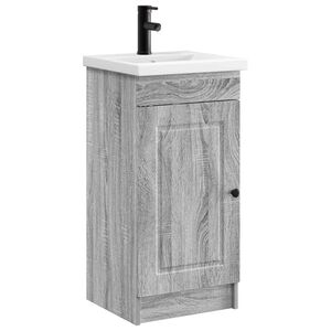 vidaXL Badkamermeubel met Wasbak Grijs Sonoma 42 x 40 x 84,5 cm
