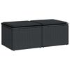 vidaXL 2-delige Loungeset met kussens poly rattan acacia zwart