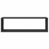 vidaXL Wandschappen kubus 2 st 100x15x30 cm bewerkt hout grijs