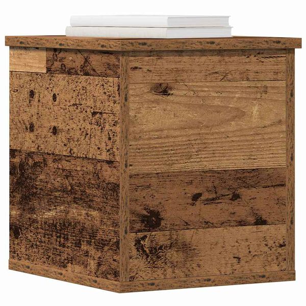 vidaXL Opslagdoos met opslag Oud Hout 30 x 35 x 35 cm Bewerkt hout