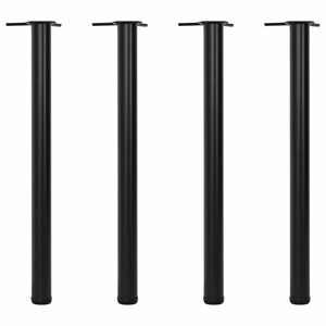 vidaXL Tafelpoten in hoogte verstelbaar zwart 870 mm 4 st