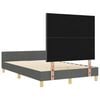 vidaXL Bedframe met hoofdeinde Donkergrijs 120 x 190 cm Stof
