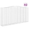 vidaXL Schanskorven 2 st gewelfd 400x50x200/220 cm ijzer