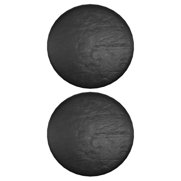 vidaXL Tuinmeubelhoezen voor loungebed 2 st 8 oogjes rond &Oslash;188x50 cm