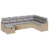 vidaXL Tuin Sofa Set 8 st Beige poly rattan