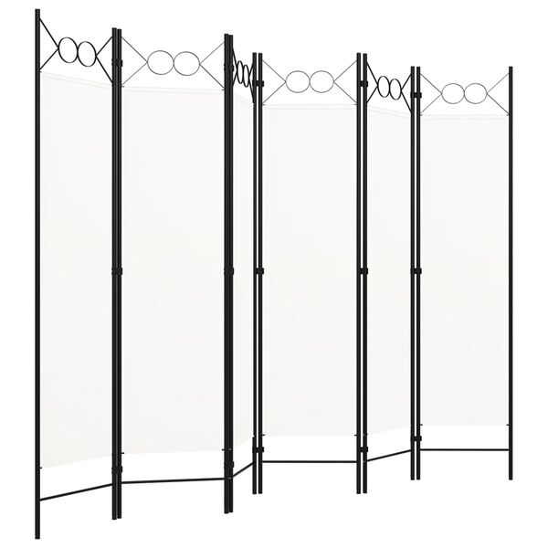 vidaXL Kamerscherm met 6 panelen 240x180 cm wit