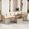 vidaXL Tuin Sofa Set met kussen 8 pcs beige en cr&egrave;mekleurig