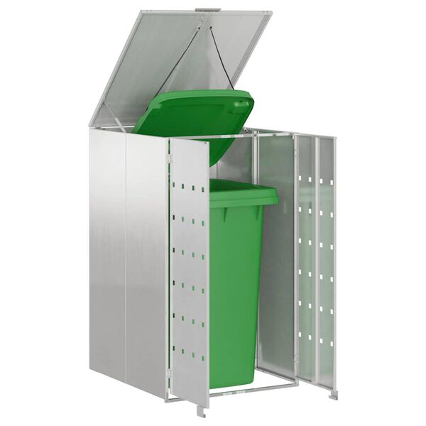 vidaXL Afvalcontaineropslag met gasliftdeksel voor 240L container