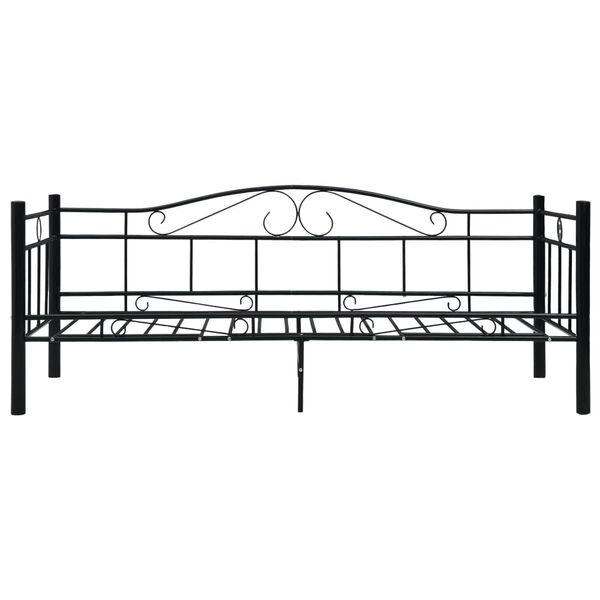 vidaXL Bedbank metaal zwart 90x200 cm