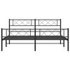 vidaXL Bedframe met hoofd- en voeteneinde metaal zwart 193x203 cm