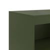 vidaXL Dressoir 67x39x107 cm staal olijfgroen