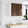 vidaXL Wandkast hangend Lyon 60x31x60 cm bewerkt hout bruin eikenkleur