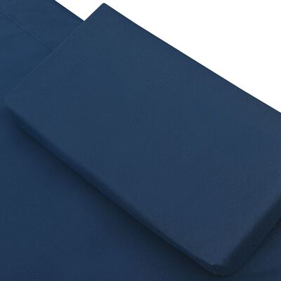 vidaXL Loungebed stof blauw
