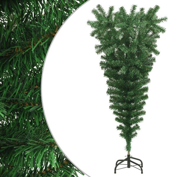 vidaXL Kunstkerstboom omgekeerd met standaard 150 cm groen