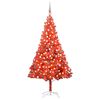 vidaXL Kunstkerstboom met verlichting en kerstballen 240 cm PVC rood