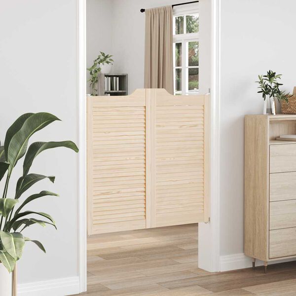 vidaXL Draaideuren louvredesign 2 paar 100x100 cm massief grenenhout