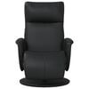 vidaXL Fauteuil verstelbaar met voetensteun kunstleer zwart