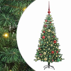 vidaXL Kerstboom met 150 LED met standaard Groen 120 cm PVC