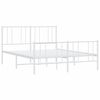 vidaXL Bedframe met hoofd- en voeteneinde metaal wit 120 x 190 cm