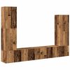 vidaXL 4-delig Tv-meubelset wandmontage bewerkt hout oud houtkleurig