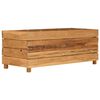 vidaXL Plantenbak verhoogd 100x40x38 cm gerecycled teakhout en staal