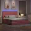 vidaXL Opbergbed met LED met matras met LED Roze 180 x 200 cm Fluweel
