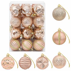 vidaXL Kerstballen set 36 st Rose Gold 6 cm Polystyreen