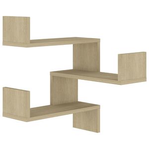 vidaXL Hoekwandschap 40x40x50 cm bewerkt hout sonoma eikenkleurig