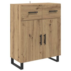 vidaXL Dressoir Artisan Eiken 69,5 x 34 x 90 cm Bewerkt hout