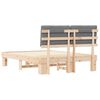 vidaXL Bedframe met Gevoerd Hoofdgedeelte Lichtgrijs 140 x 200 cm