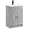 vidaXL Badkamermeubelset Grijs Sonoma 78,5 x 37,5 x 81 cm Bewerkt hout