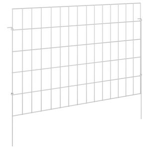 vidaXL Tuin omheining met palen 48 st 75 x 50 cm Gegalvaniseerd staal