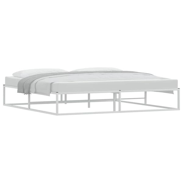 vidaXL Bedframe zonder matras 200x200 cm wit