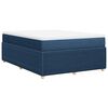 vidaXL Boxspring met matras stof blauw 160x200 cm