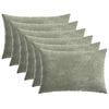 vidaXL Kussensloop 6 st HEERLEN Groen 30 x 50 cm Chenille Stof