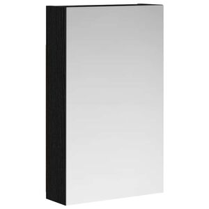 vidaXL Badkamer spiegelkast Zwart Eiken 30 x 10,5 x 50 cm Bewerkt hout