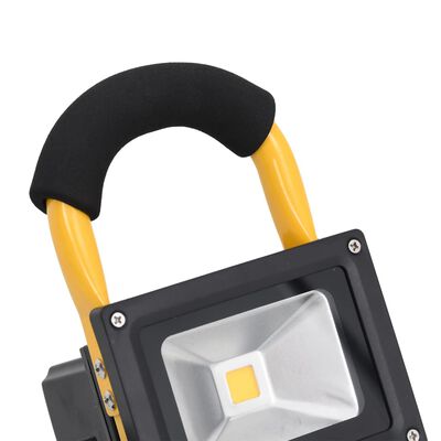 vidaXL Spotlight met handvat oplaadbaar LED 30 W warmwit