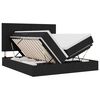 vidaXL LED Opslagbed met Matras Zwart 200 x 200 cm Stof