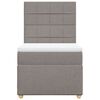 vidaXL Boxspring met matras stof taupe 80x200 cm