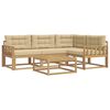 vidaXL Buiten bankenset 5 st Wit en Beige Polyester