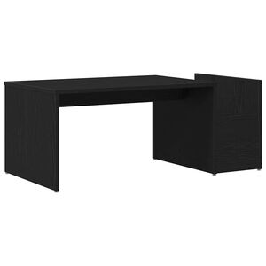 vidaXL Salontafel Zwart Eiken 90 x 45 x 35 cm Bewerkt hout