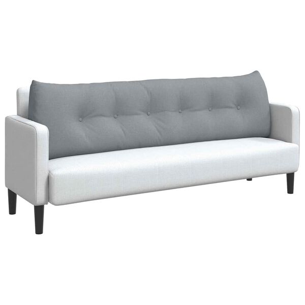 vidaXL Rugkussen Lichtgrijs 180 x 24 x 50 cm Stof