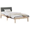 vidaXL Bedframe Bruin en donkergrijs 90 x 200 cm Massief grenenhout