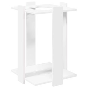 vidaXL Biljartkeu standaard Bewerkt hout 42 x 43 x 60 cm Wit