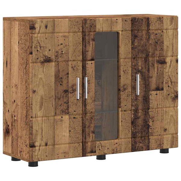 vidaXL Houten Kast met opslag Oudhout 88,5 x 30,5 x 73 cm Bewerkt hout
