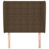 vidaXL Hoofdbord met randen 93x23x118/128 cm stof donkerbruin