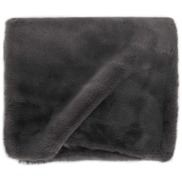 vidaXL Plaid 100x150 cm kunstkonijnenbont donkergrijs