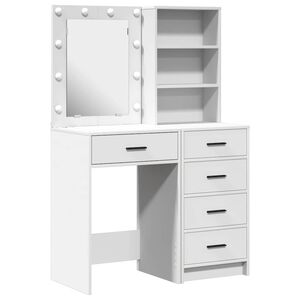 vidaXL Plafondtafel 2 st Wit 50 x 41 x 135 cm Bewerkt hout