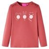 Kindershirt met lange mouwen 128 rozebruin
